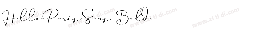 HelloParisSans Bold字体转换